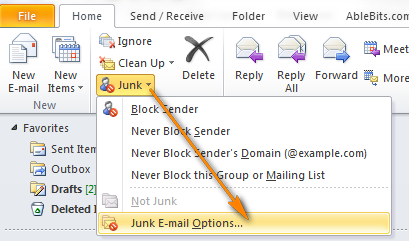 outlook for mac stop a daily email from going to junk